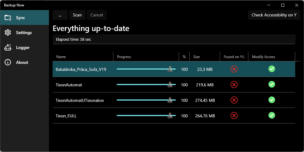 BackupNow – náhľad 1